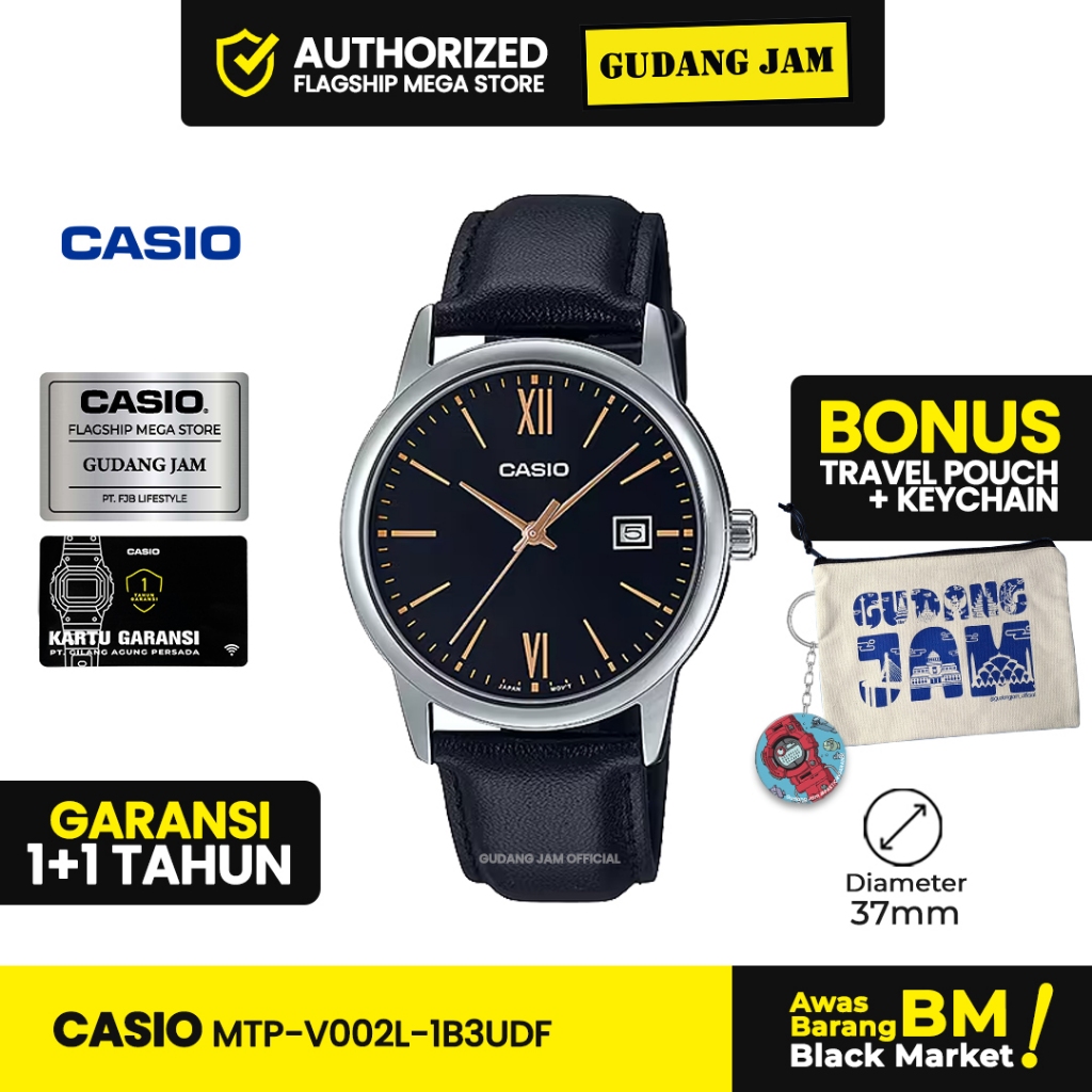 Jam Tangan Casio MTP-V002L-1B3UDF MTP-V002L MTP-V002 MTPV002L MTP V002L *