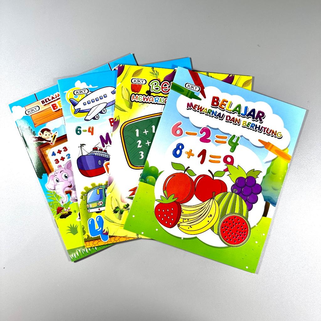(PCS) BUKU MEWARNAI KIKY HITUNG KCL/ BUKU MEWARNAI ANAK/ BUKU MENGHITUNG MEWARNAI
