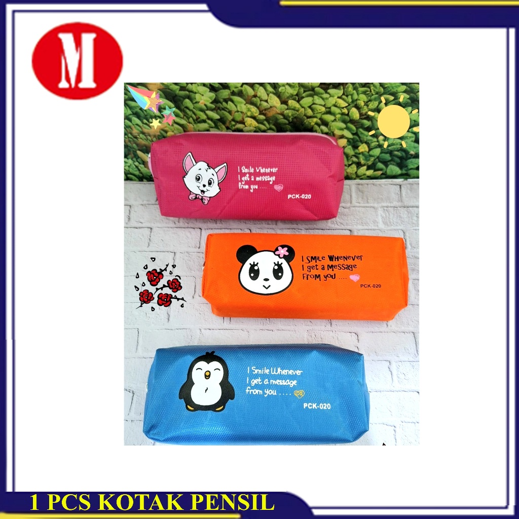 

Kotak Pensil I Smile Whenver / Kotak Pensil Kain Resleting PCK-020 Random