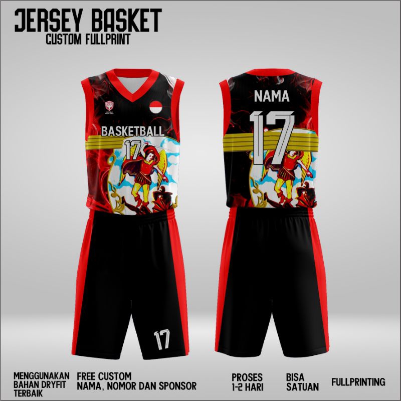 JERSEY BASKET CUSTOM FREE DESIGN FULL PRINTING