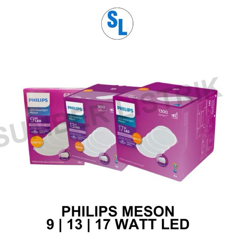 Lampu DownLight Philip Meson Beli 3 Gratis 1