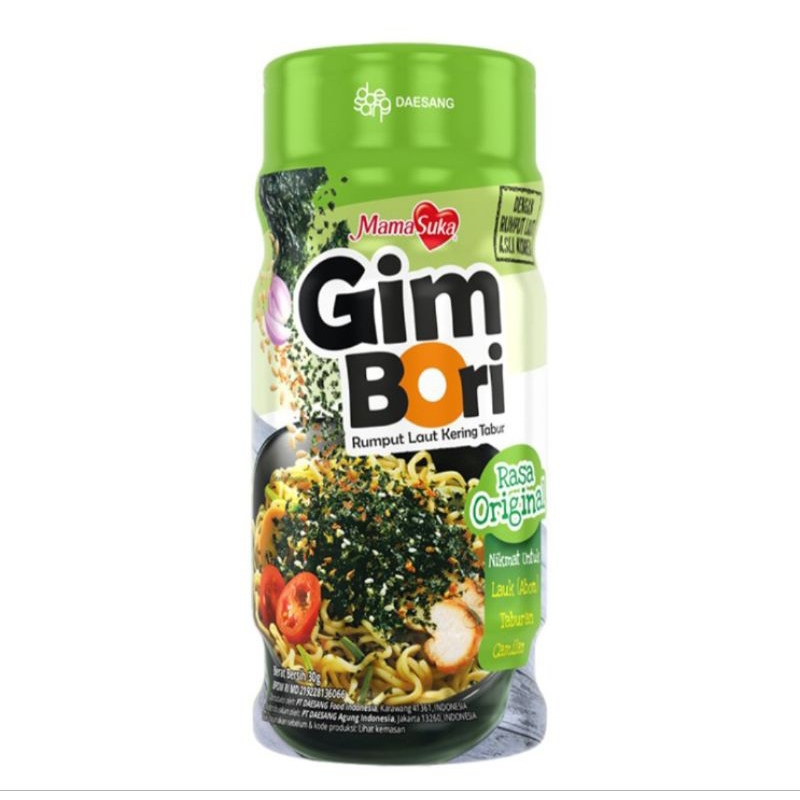 

MamaSuka Gim Bori Rumput Laut Kering Tabur Original Botol 30 g