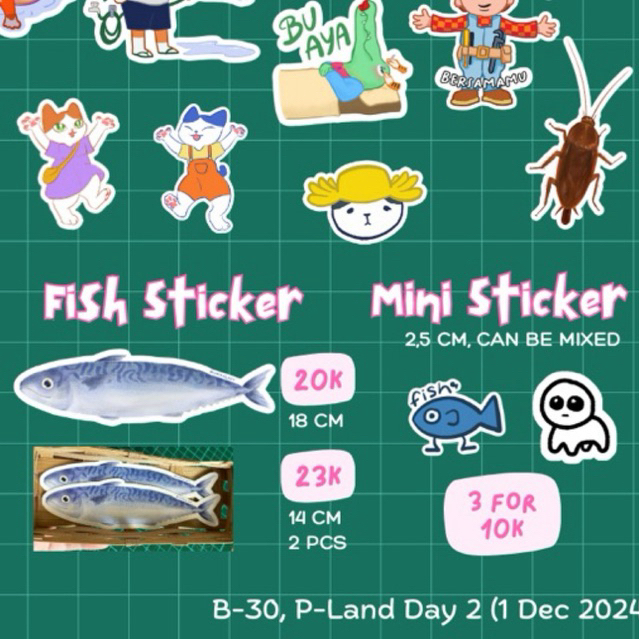 

Sticker ikan makarel jumbo mini stickers