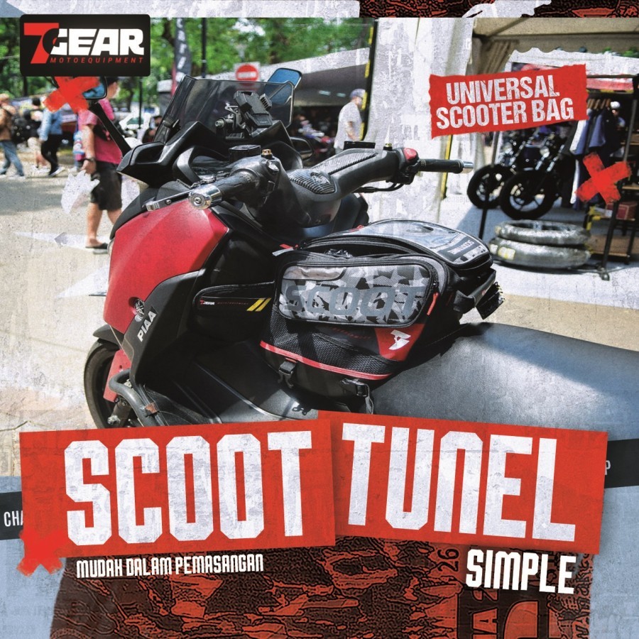 Scooter Tunnel Bag 7GEAR | Tas Motor Khusus Matic NMAX, ADV, XMAX, PCX  | Tas Depan Matic Tunnelbag