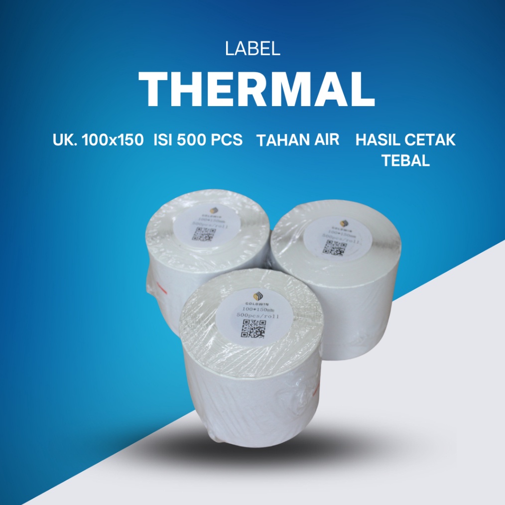 

KODE I58U Label GOLDWIN Stiker Kertas Thermal 1x15 mm 1x15cm 5pcs