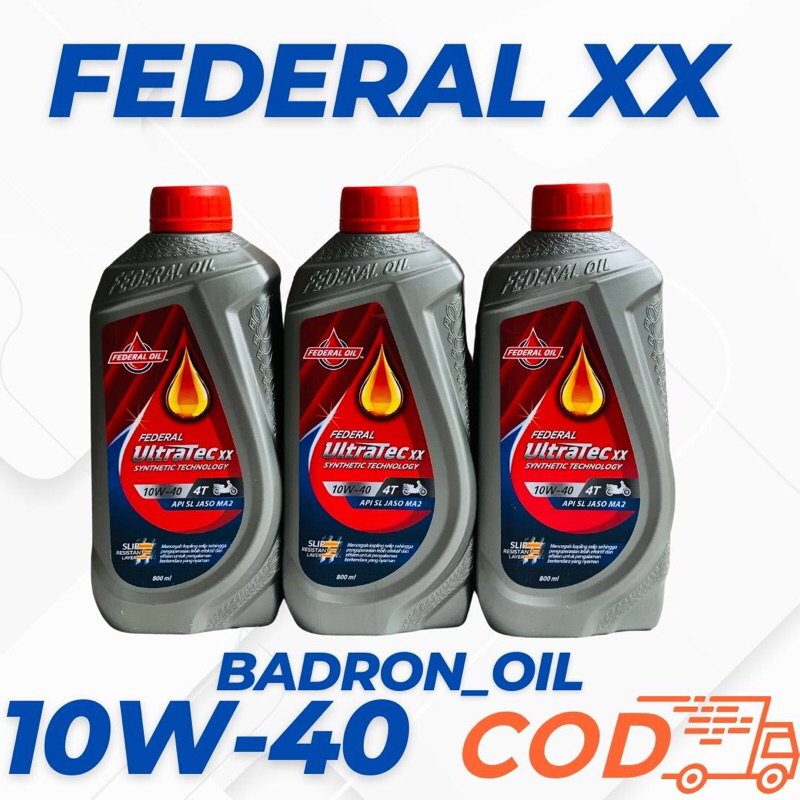 Oli Federal Ultratec Xx 10W-40 800ml Oli Oli federal Ultratec 800ml Oli Mesin Federal Ultratec XX 80