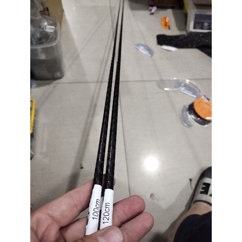 blank kevlar bahan carbon serat kevlar untuk ujung joran 100 atau 120 cm lobang besar