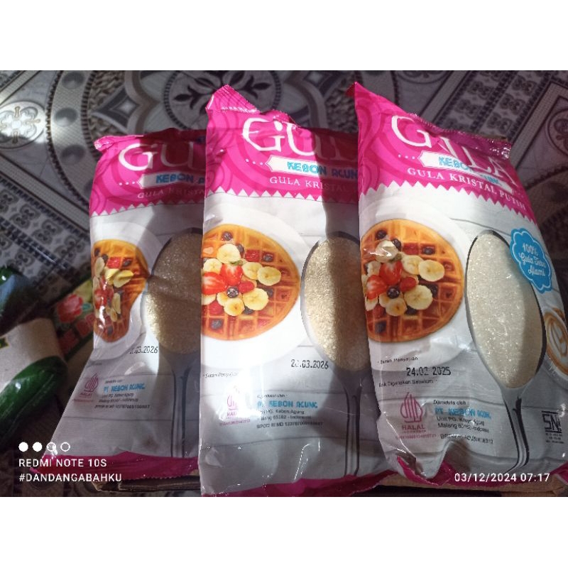 

Gula kemasan 1 kg berbagai merk