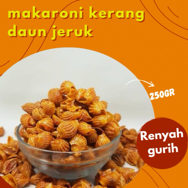 

Makaroni kerang pedas daun jeruk/ cemilan khas tasik/ cemilan si neng