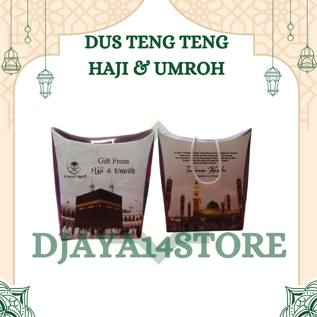 

RB 1 Pack(Isi 50Pcs) Dus Tenteng Dus Tali Goodie Bag Paketan Oleh Oleh Hajji Dan Umroh