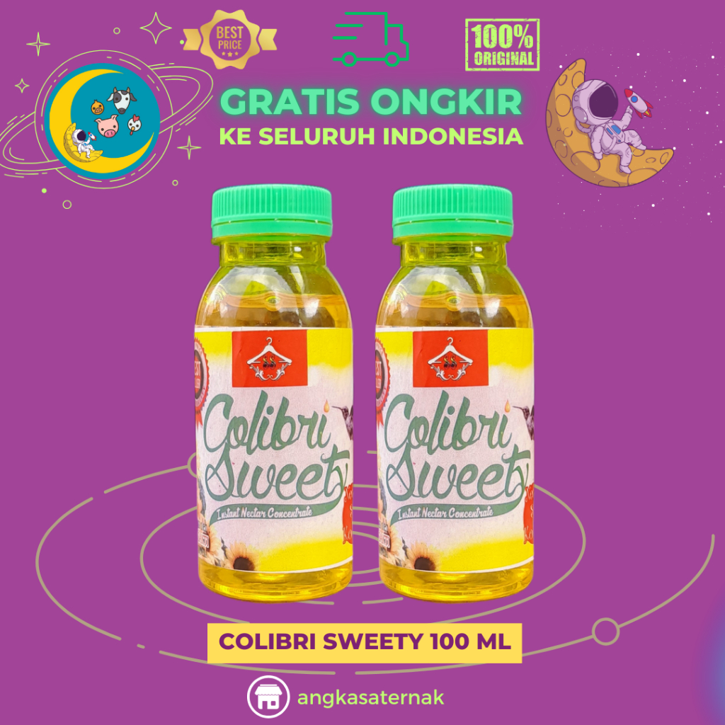 COLIBRI SWEET BOTOL 100 ML VITAMIN BURUNG KOLIBRI MAKANAN HARIAN KOLIBRI COLIBRI SWEAT