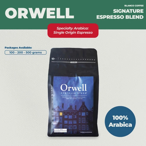 

Orwell Espresso Blend 100% Biji Kopi Arabica - Specialty Coffee by Blanco Coffee