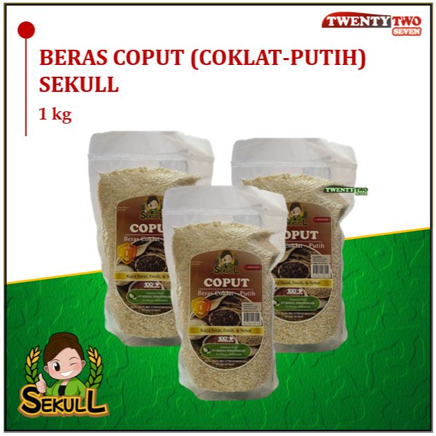 

Beras Sekull Coput Coklat Putih Mix Rendah Gula Karbo Lemak Aman Diabetes 1 kg