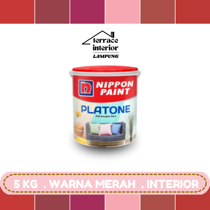 Cat Tembok Interior Nippon Paint Platone Warna Merah 5 KG