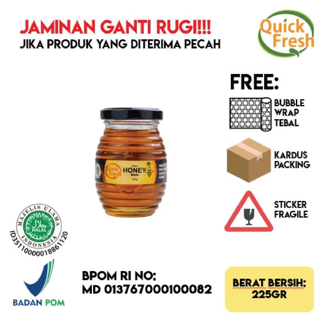 

Quick Fresh Honey / Madu 225gr (Jar) - READY MANADO