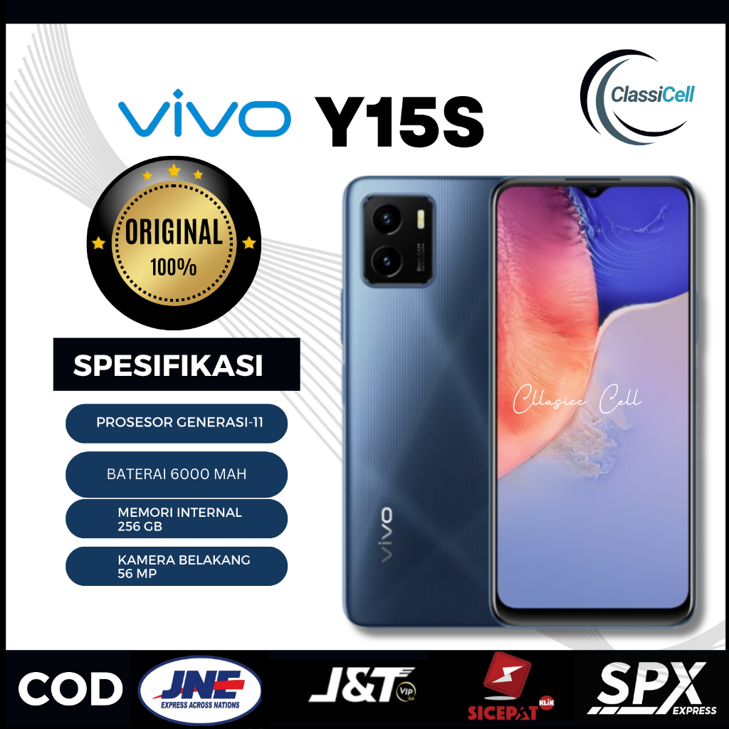HP VIVO Y15S RAM 8/256GB FULLSET GARANSI 1 TAHUN TERMURAH