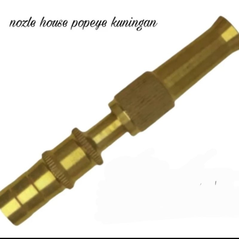 Popeye hose nozzle spray / semprotan kepala selang 5/8 air lurus kuningan/ Semprotan kebun / mobil/ 