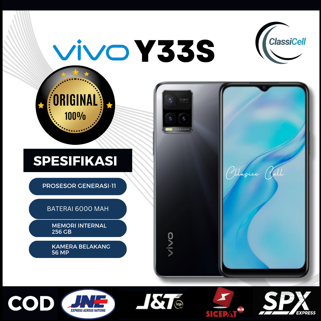 HP VIVO Y33S RAM 8/256GB FULLSET GARANSI 1 TAHUN TERMURAH