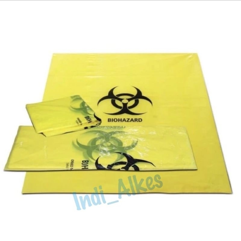 PER PCS Plastik Limbah Kuning/Plastik Biohazard 80×100/Plastik Biohazard 80×60