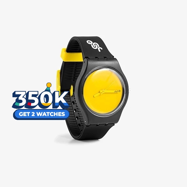 Juno - Happy Black Yellow | Watches | Jam Tangan | Jam Tangan Pria Wanita