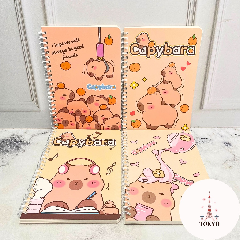 

Buku Binder Spiral A5 Capybara Imut Lucu Stationary Alat Tulis