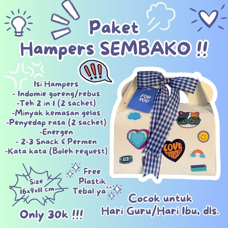 

Hampers || Hampers Sembako || Hampers Gable Box || Kado || Paket Hampers