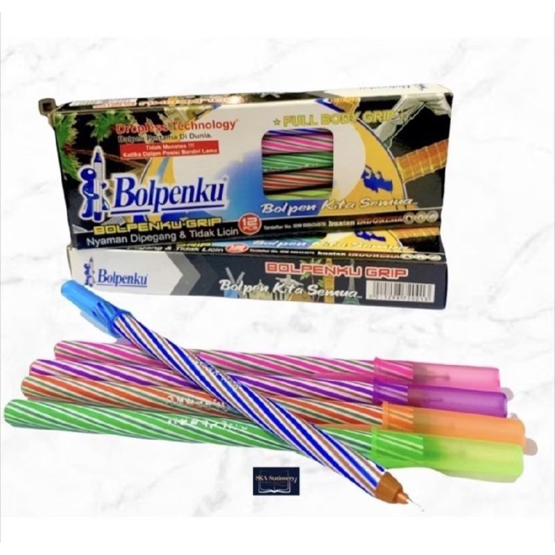 

pulpen warna-warni selusin