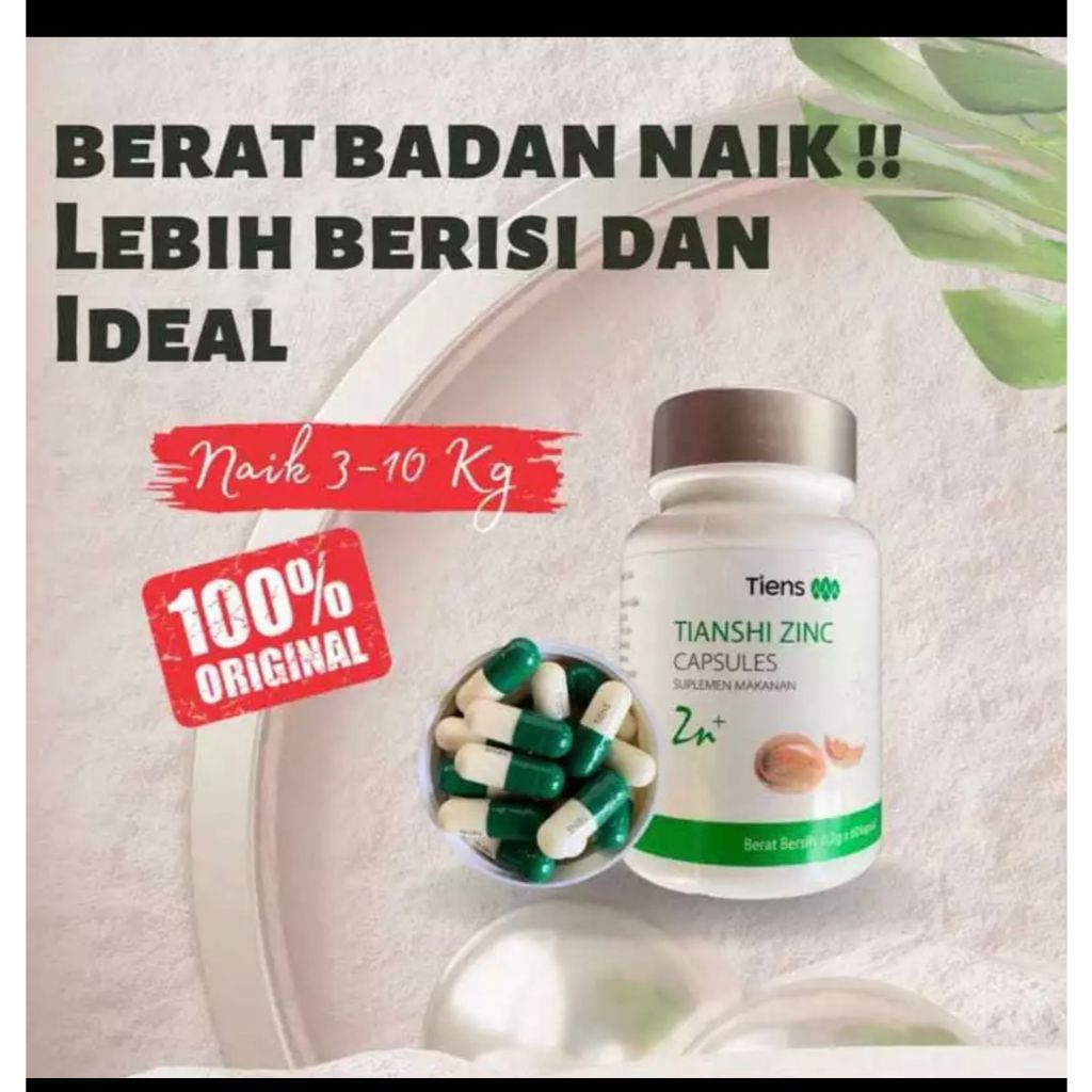 TERLARISZINC TIENS GEMUKFIT KAPSUL  Gemuk Fit | 30 Kapsul zinc Gemukfit Penambah Berat Badan Obat Ge