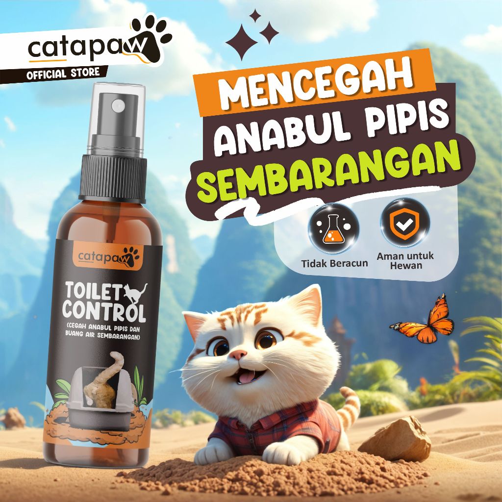 CATAPAW Pet Toilet Control Pencegah Kucing Anjing Pipis Sembarangan Pengusir Kucing