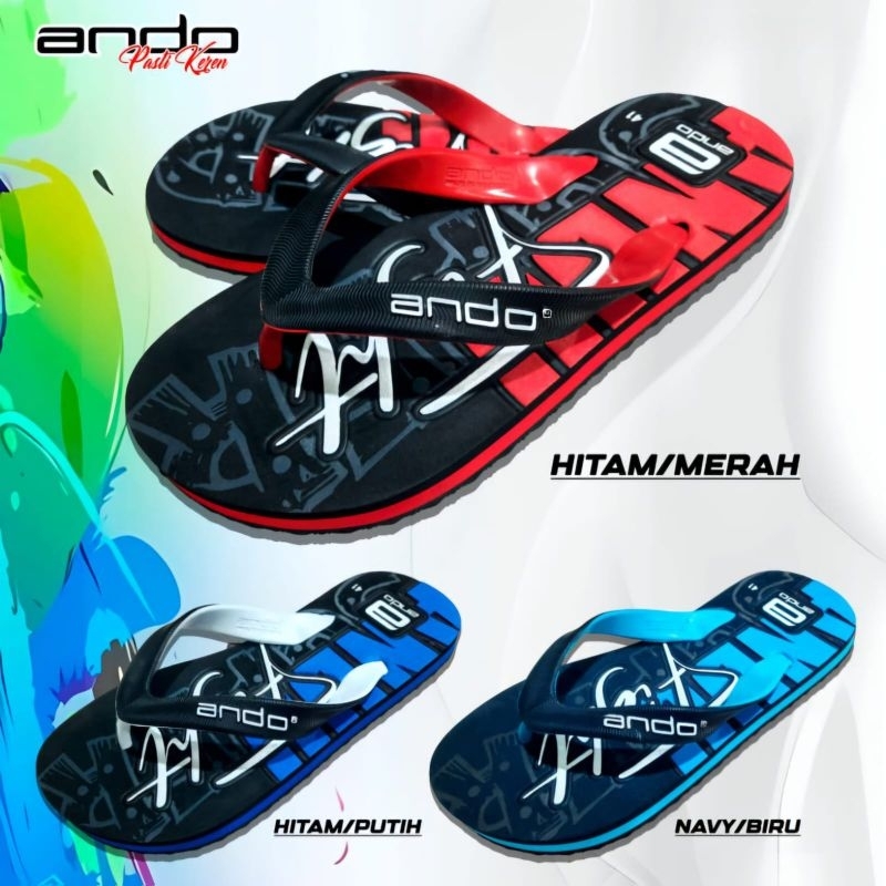 ANDO Abarai / Alston Sandal Jepit Pria TerBaru Sendal Cowok Distro Laki Premium Ando Original