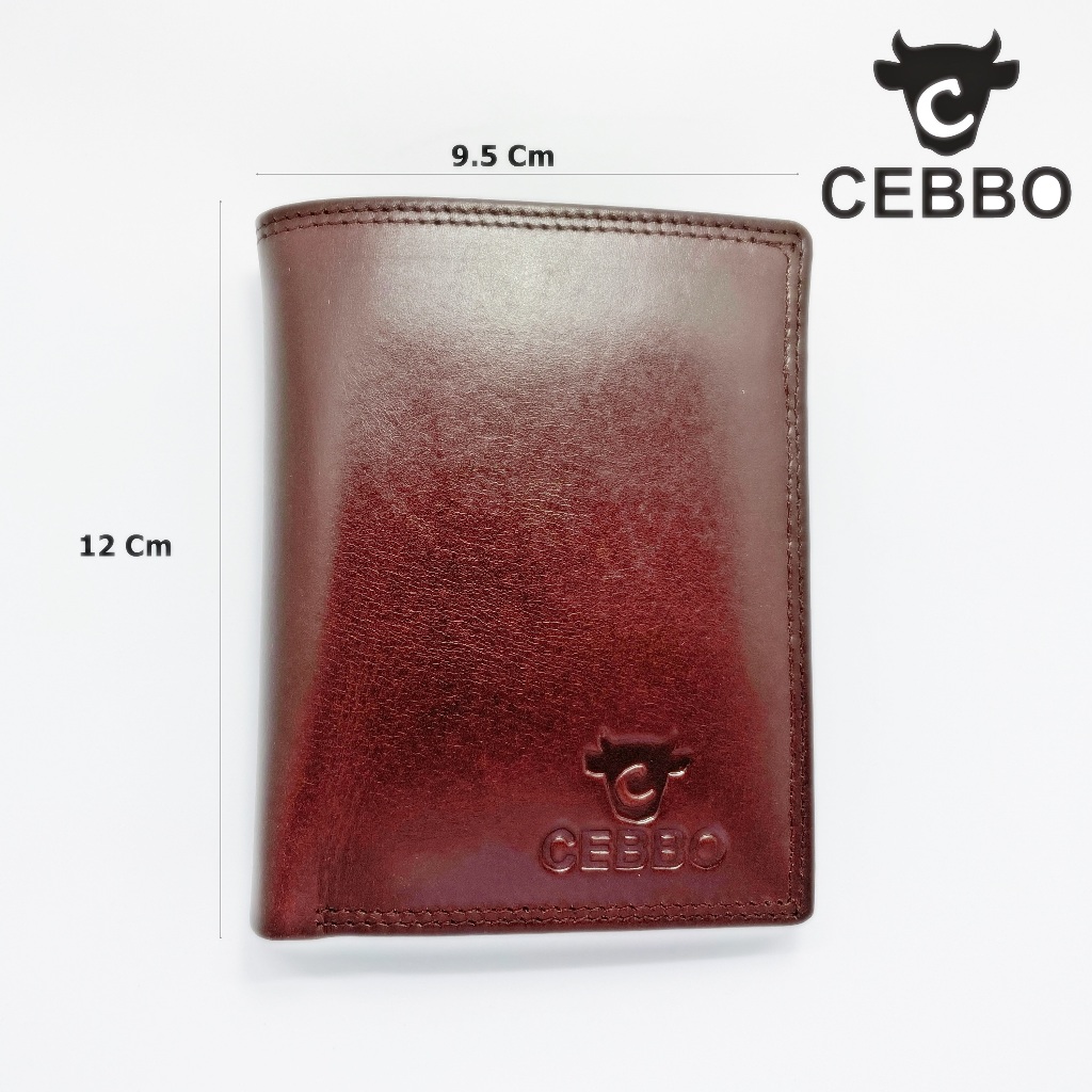 NEW ARRIVAL Cebbo Dompet Kulit Asli Dompet Pria Model Lipat 3 Dompet Model Berdiri