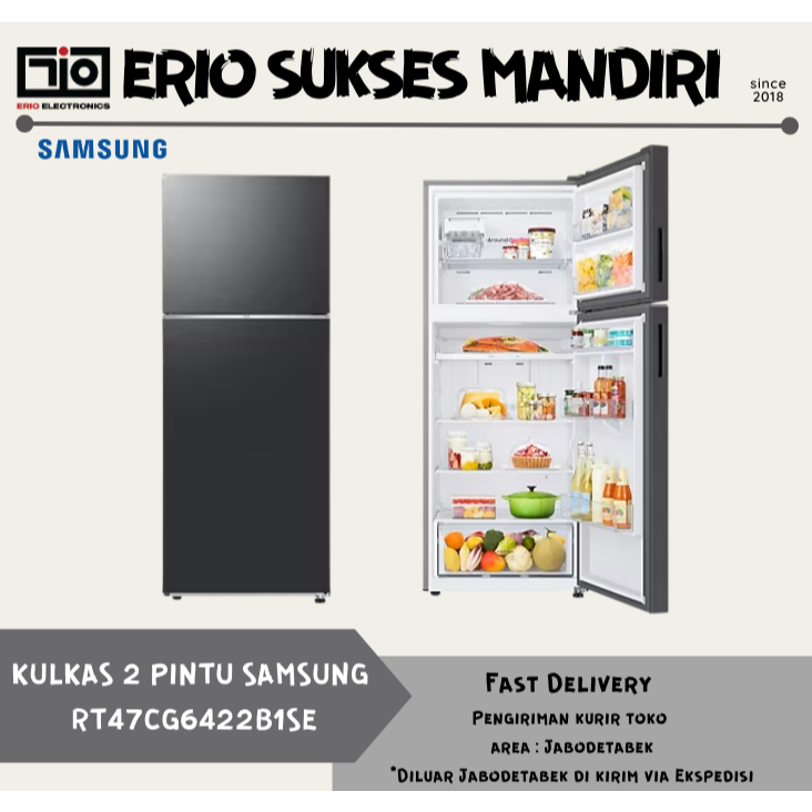 SAMSUNG RT47CG6422B1SE / RT47 Kulkas 2 Pintu w/Ungkep Compartment 465L