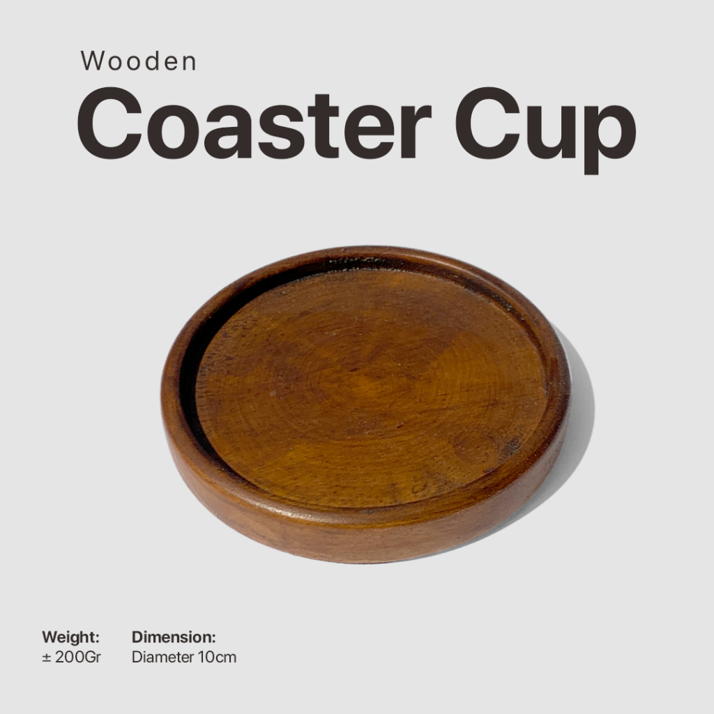 

Gooku 28 Store Wooden Coaster Cup - Alas Cangkir Kayu