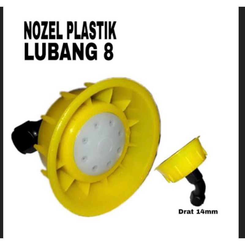 NOZZLE / NOZEL SPRAYER PLASTIK LUBANG 8 CORONG