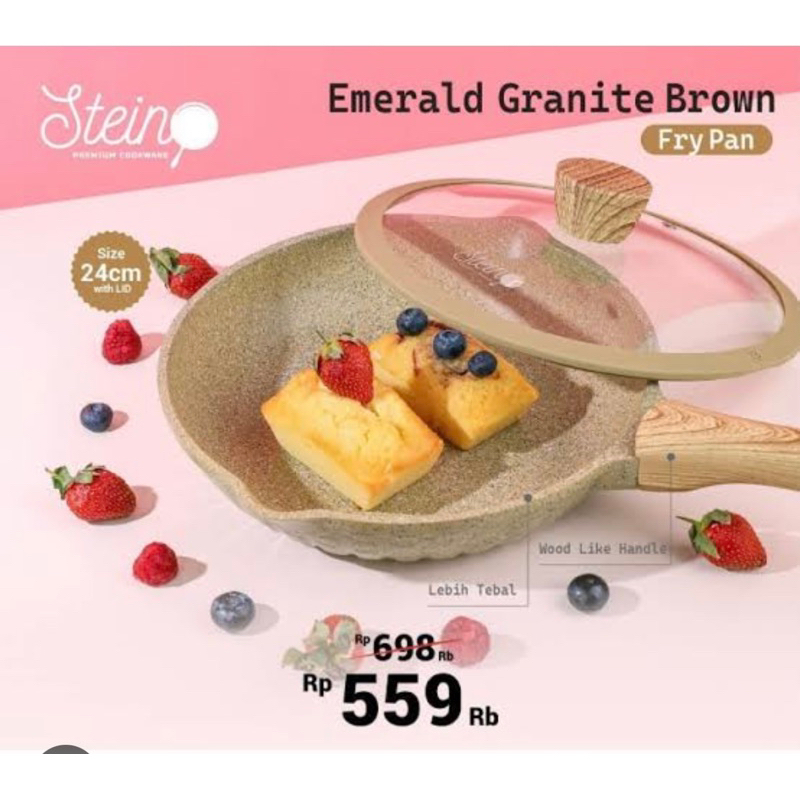 Stein cookware  Emerald brown fry pan 24 cm