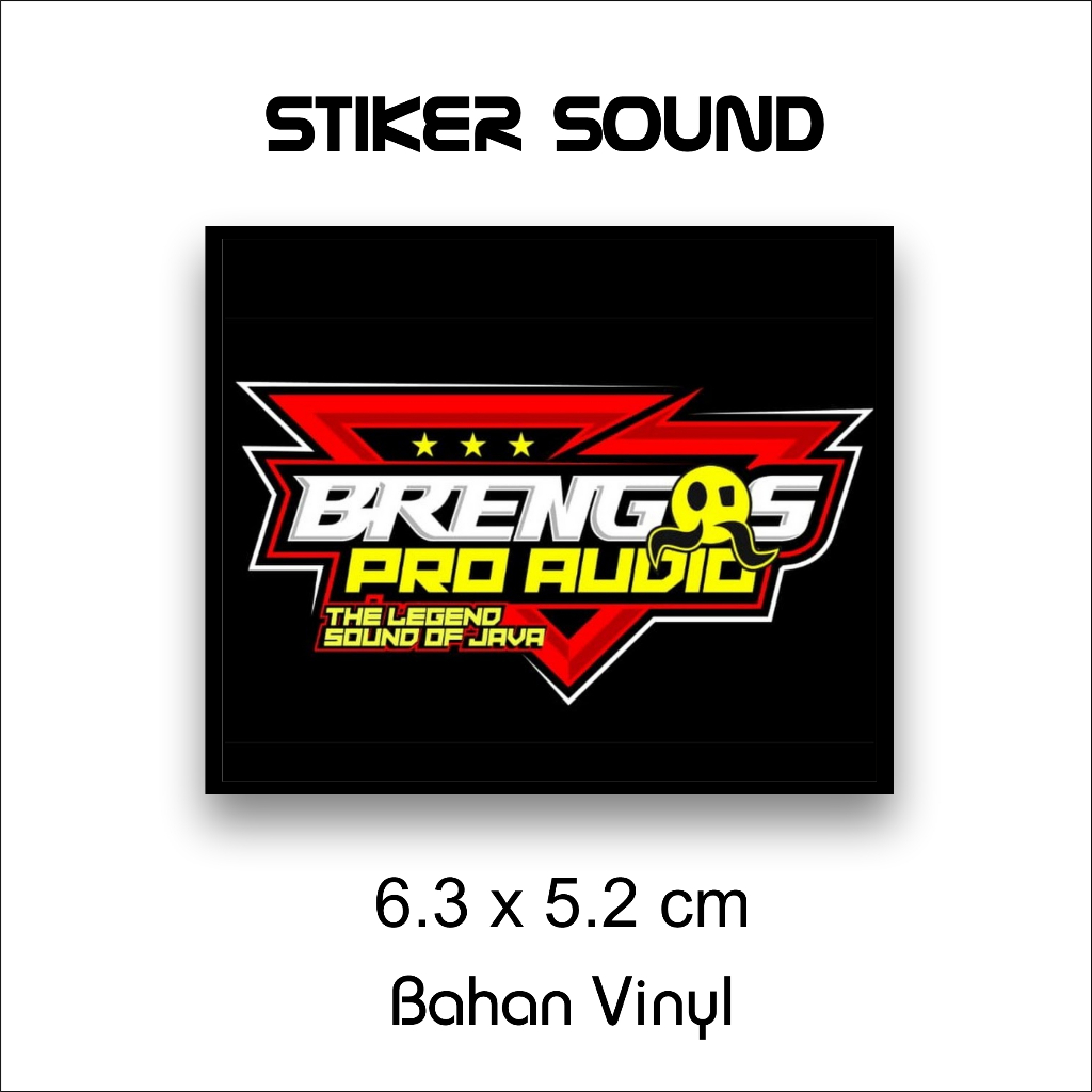 Stiker Sound Brengos Pro Audio Bahan Vinyl satuan