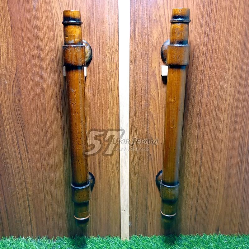 Gagang Tarikan Pintu Rumah - Handle Pintu Kupu Tarung Bahan Kayu Jati