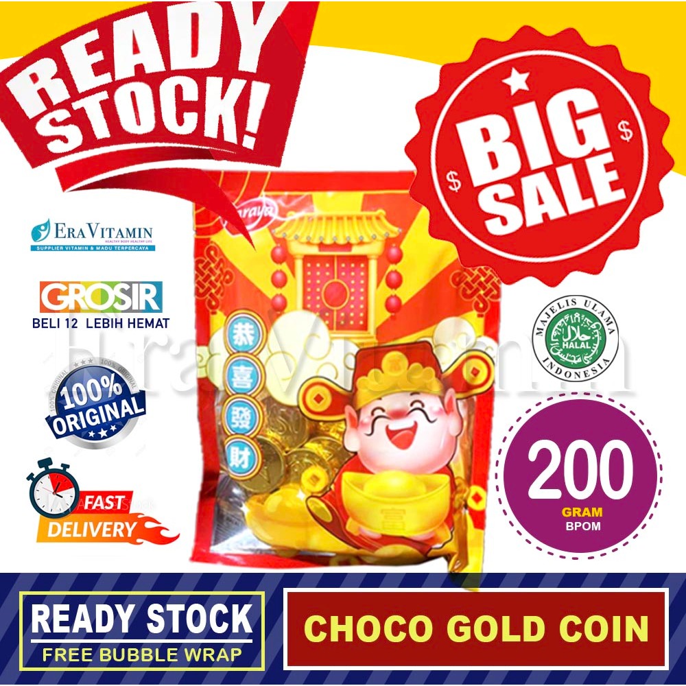 

Naraya Gold Coin Choco gong xi fa cai / coklat koin 200gr / coklat imlek