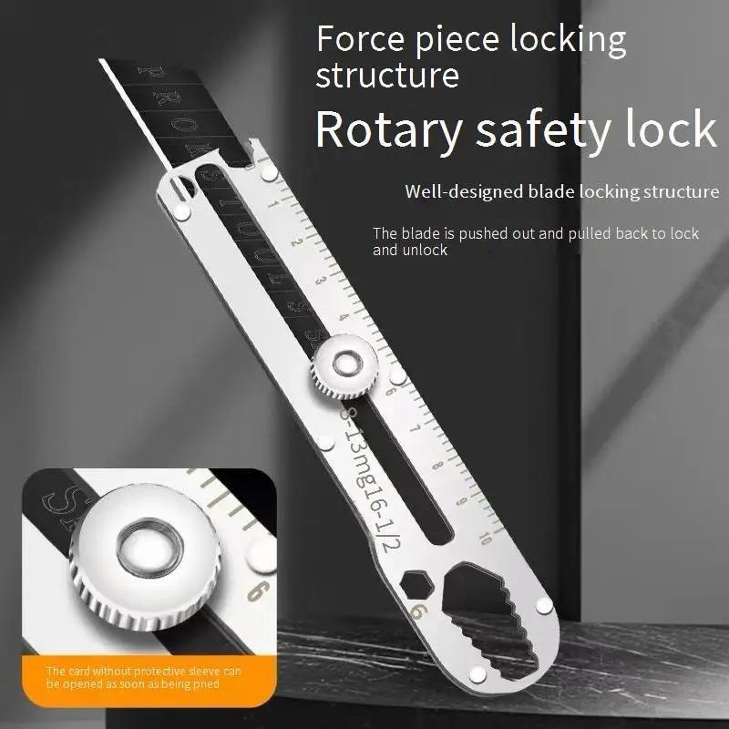 

Pisau Cutter Stainless 9in1 Anti Karat Survival