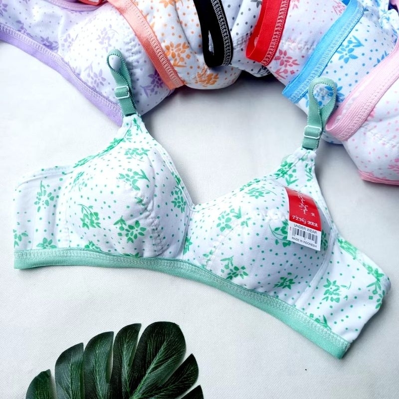 SPORT BRA PRINTING REMAJA MOTOF BUNGA   UKURAN 32.34.dan 36.38