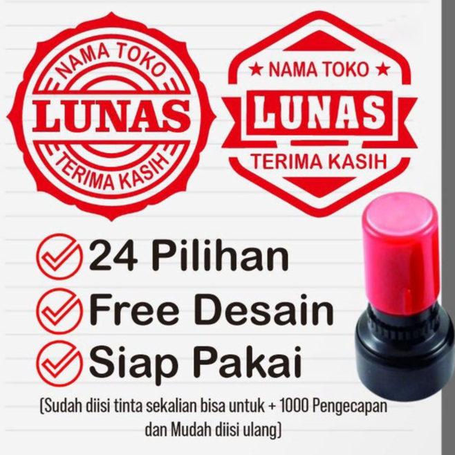 

Stempel lunas/ Stempel lunas bulat/ Stempel lunas Persegi / Stempel Custom