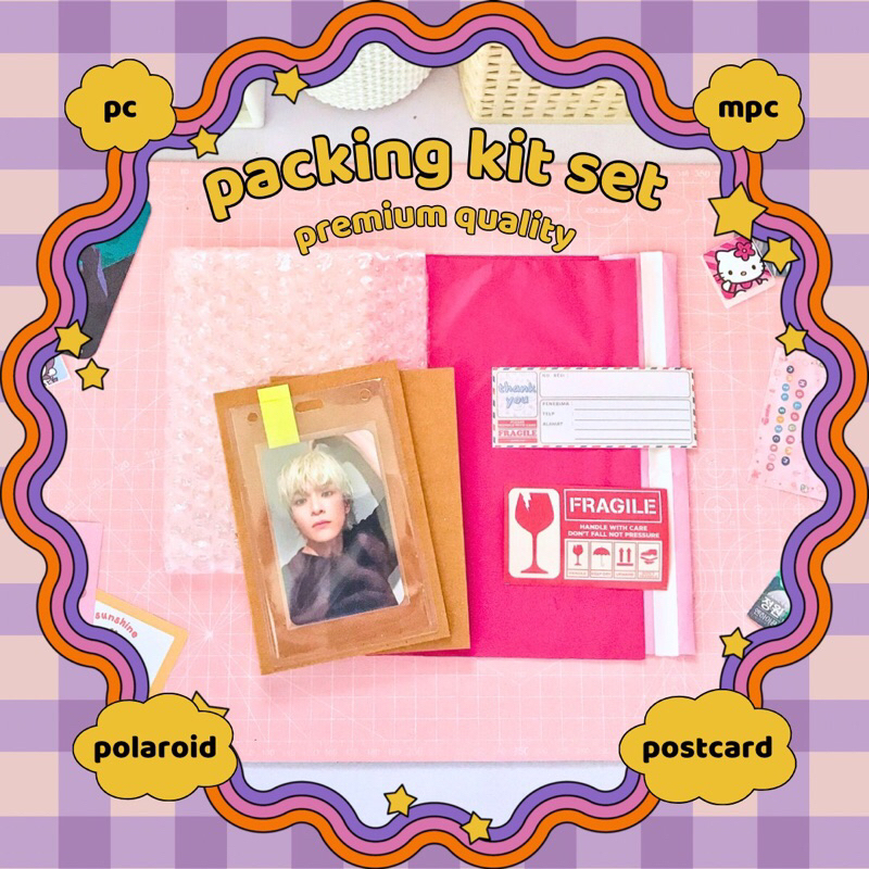 Paket Bahan Perlengkapan Packing PC Photocard MPC Polaroid Postcard Kit Set Lengkap