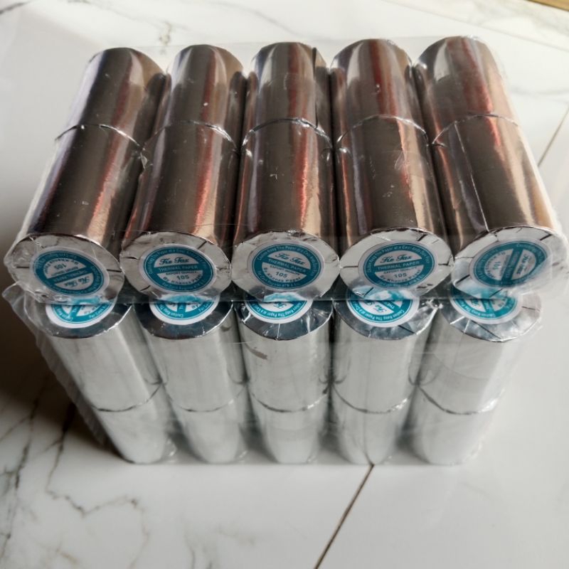 

Kertas thermal paket 100 roll ukuran 57,58x40mm