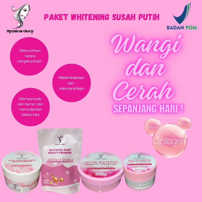 MYTHICAL GLORY PAKET WHITENING SUSAH PUTIH