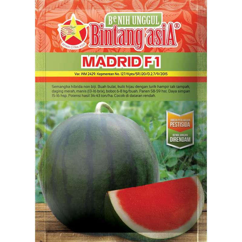 Benih Bibit Semangka Non Biji MADRID F1