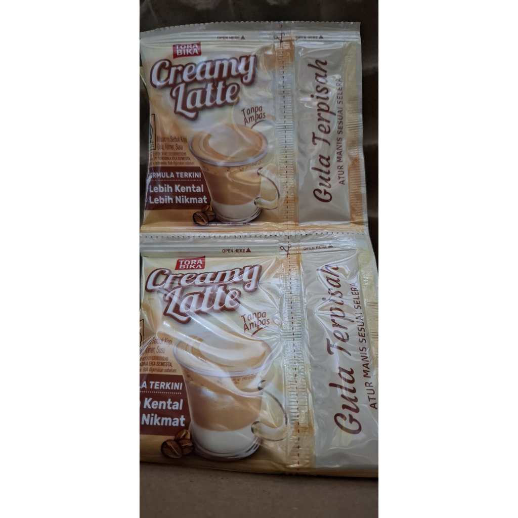 

TORABIKA CREAMY LATTE 1 RENCENG ISI 10 SACHET