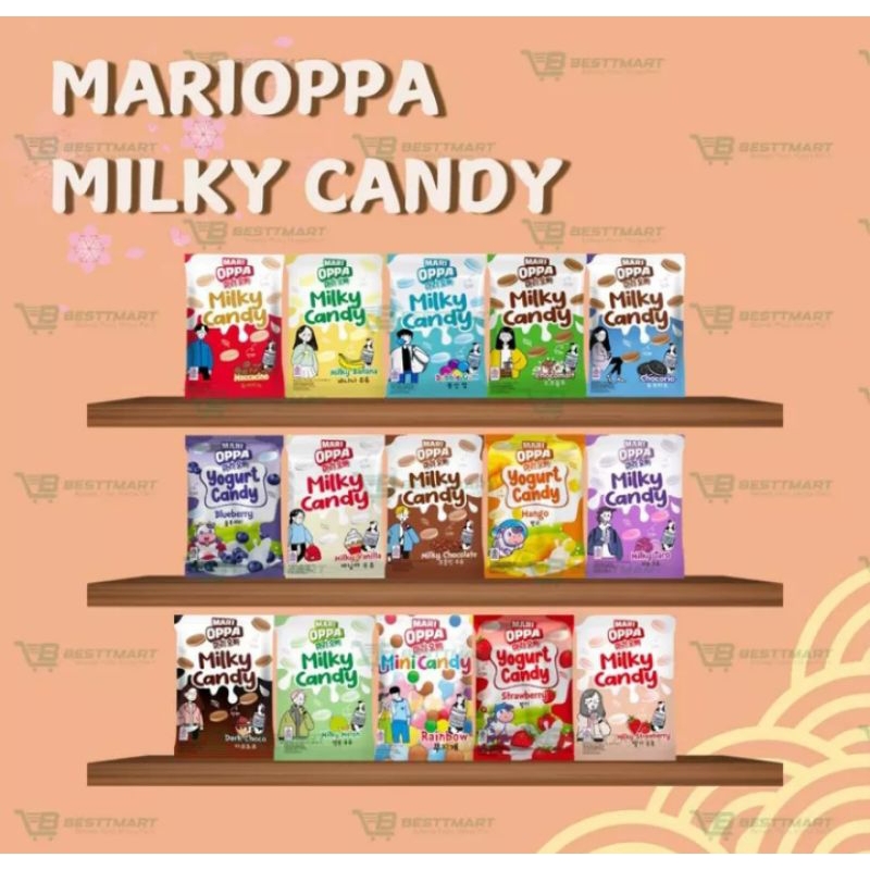 

Mari Oppa Candy | Permen Susu Korea berbentuk Renceng berisi 10sachet/Rcg@17gr