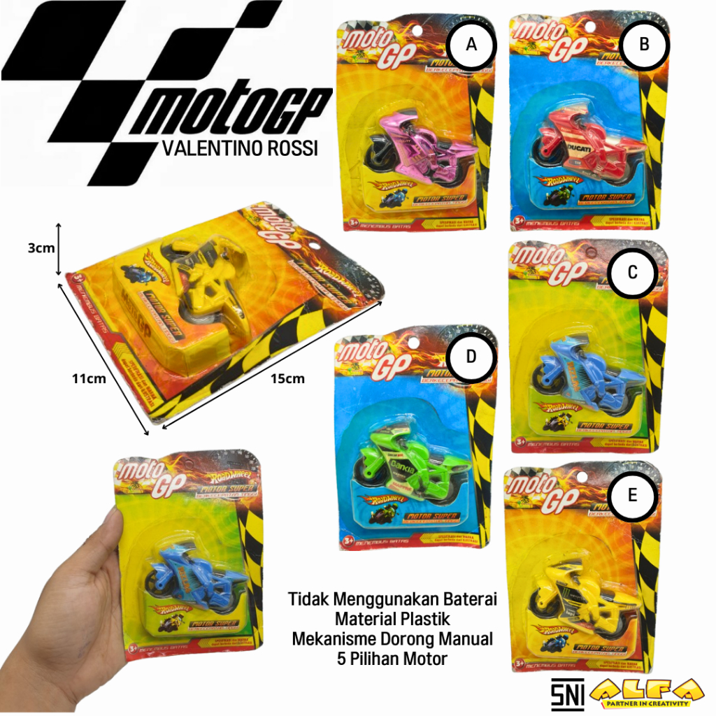 Toko Mainan ALFA MotorGP ValentinoRossi Metalik OTI9906