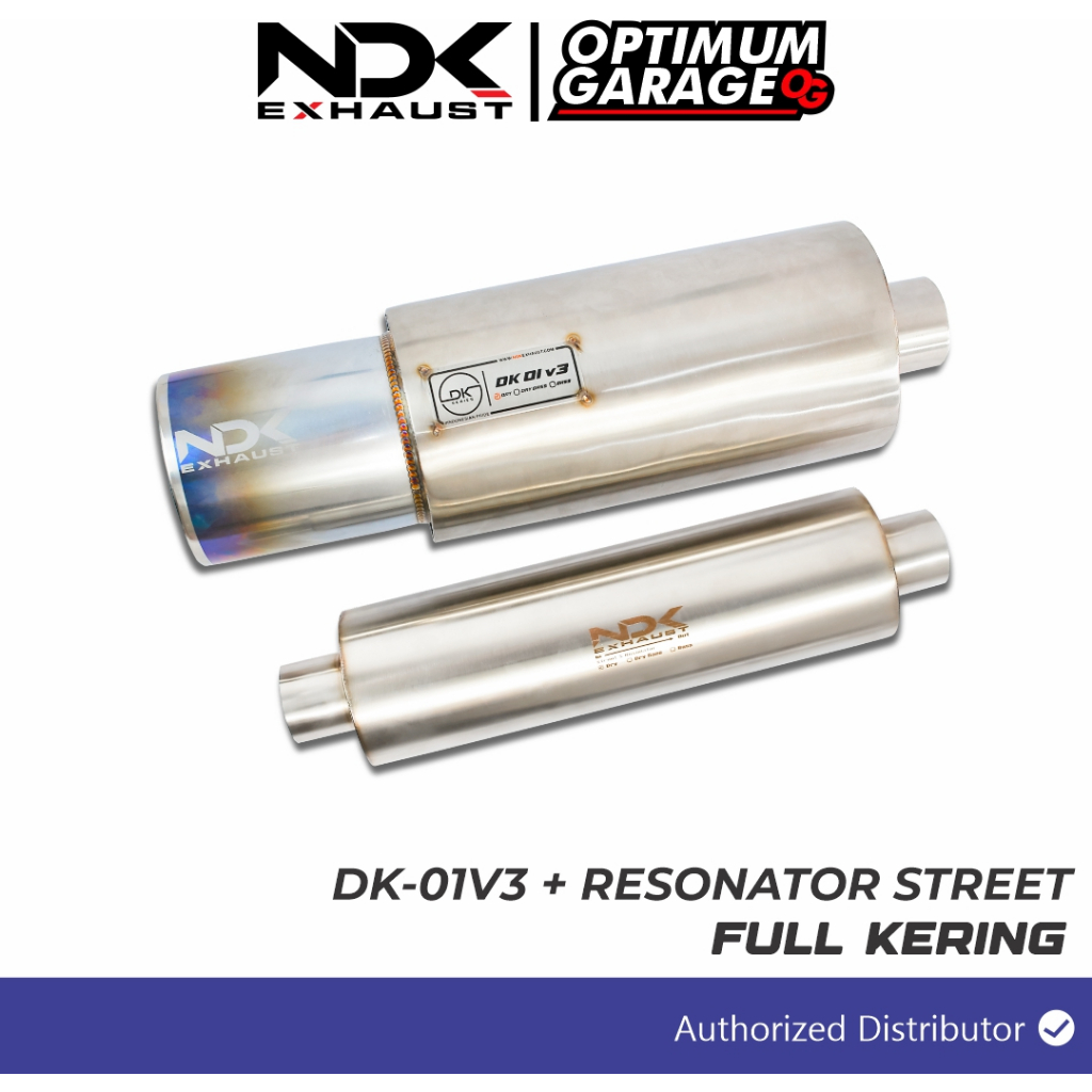 KNALPOT MOBIL NDK EXHAUST MUFFLER DK-01V3 RESONATOR STREET