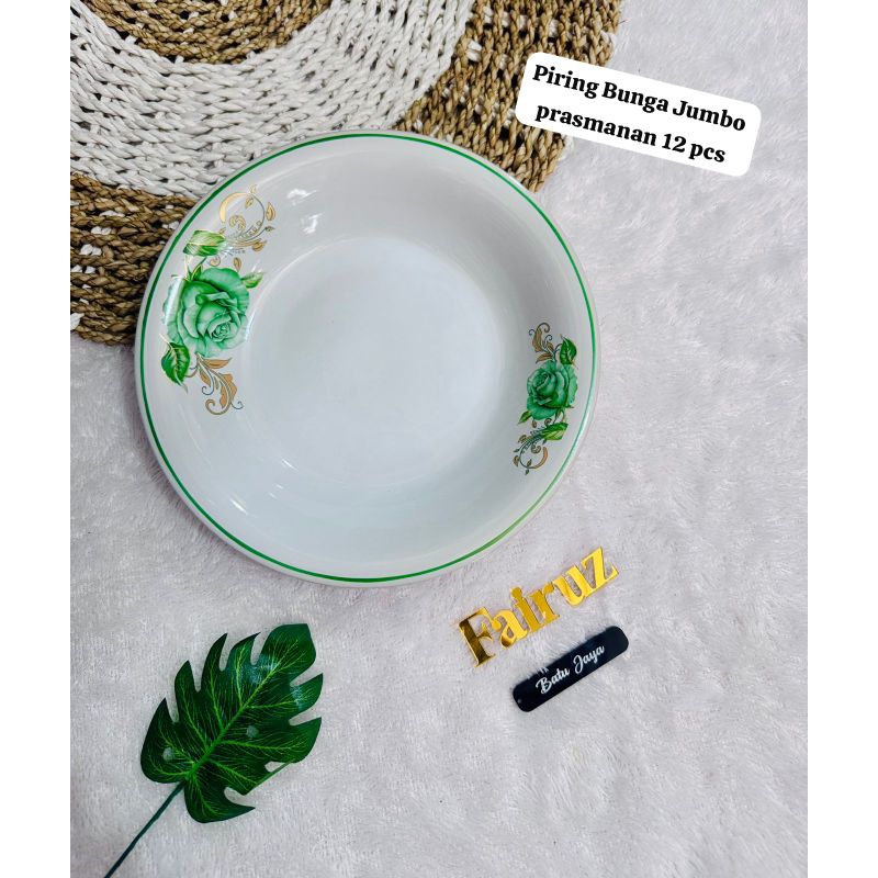 PIRING BUNGA JUMBO PRASMANAN 12 PCS / PIRING KERAMIK BUNGA